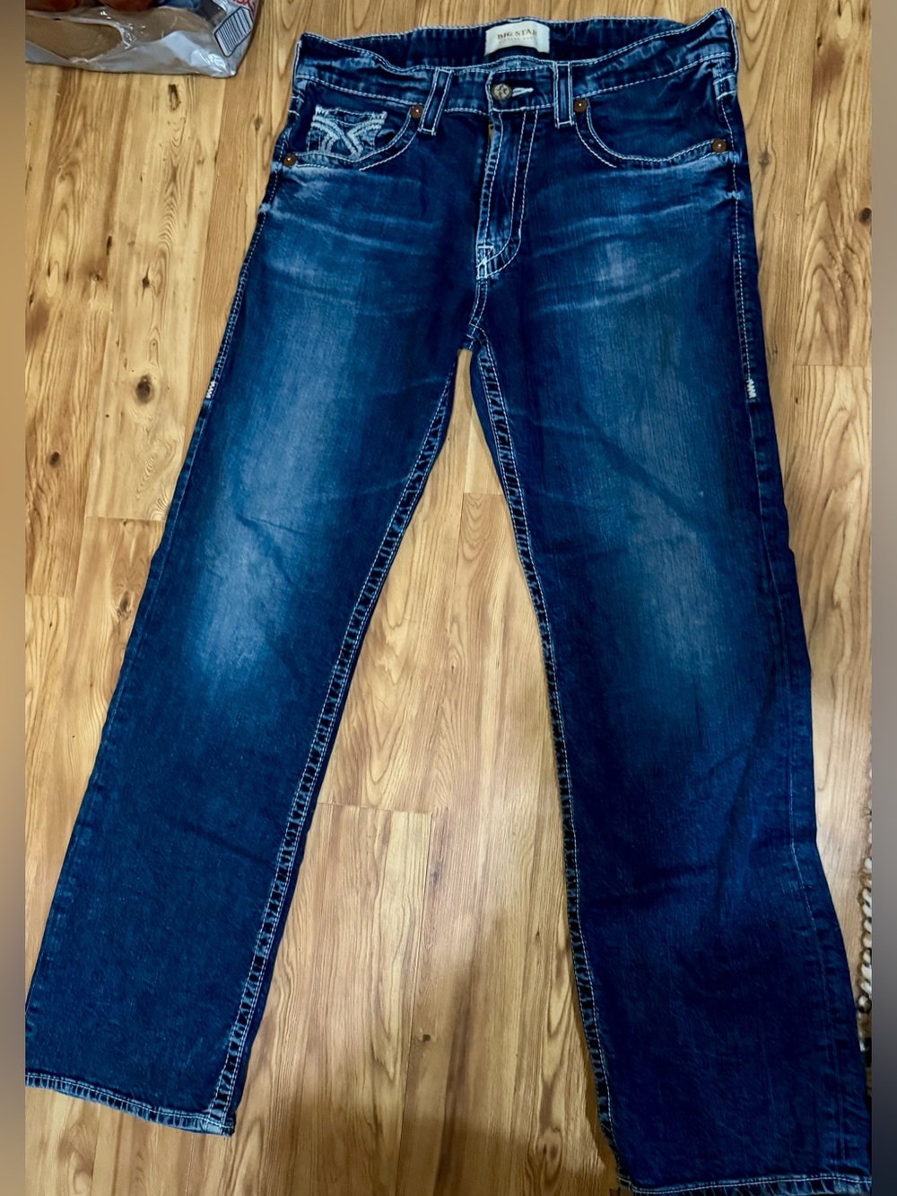BIG STAR ⭐️ Men's Dark Blue Classic Straight Jeans Size 34R